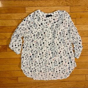 Women's Gabi & Sam White Patterned Top